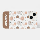 Cute Doodle Planet Pattern iPhone Hoesje (Achterkant horizontaal)