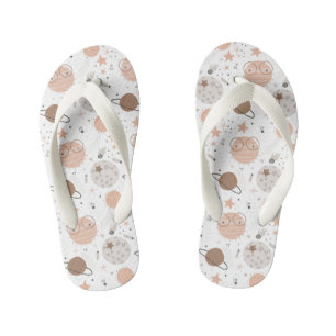 Cute Doodle Planet Pattern Kinder Teenslippers