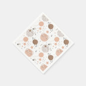 Cute Doodle Planet Pattern Servet (Hoek)