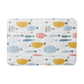 Cute Doodle School of Fish Pattern Badmat (Voorkant)