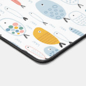 Cute Doodle School of Fish Pattern Bureaumat (Hoek)