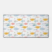 Cute Doodle School of Fish Pattern Bureaumat (Voorkant)