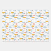 Cute Doodle School of Fish Pattern Inpakpapier Vel (Voorkant)