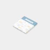Cute Doodle School of Fish Pattern Post-it® Notes (Schuin)