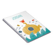 Cute Doodle Submarine | Onderzoek Notitieboek (Rechterzijde)