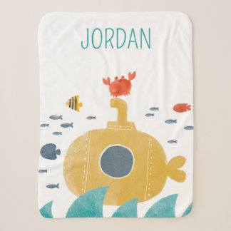 Cute Doodle Submarine | Onderzoek Sherpa Deken