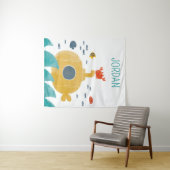 Cute Doodle Submarine | Onderzoek Wandkleed (In Situ (horizontaal))