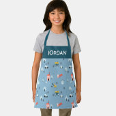 Cute Doodle Town Scene Patroon Schort (Insitu)