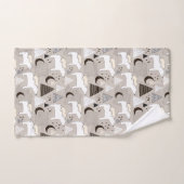 Cute Doodle Woodland Beer Pattern Bad Handdoek (Handdoek)