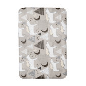 Cute Doodle Woodland Beer Pattern Badmat (Voorkant Verticaal)