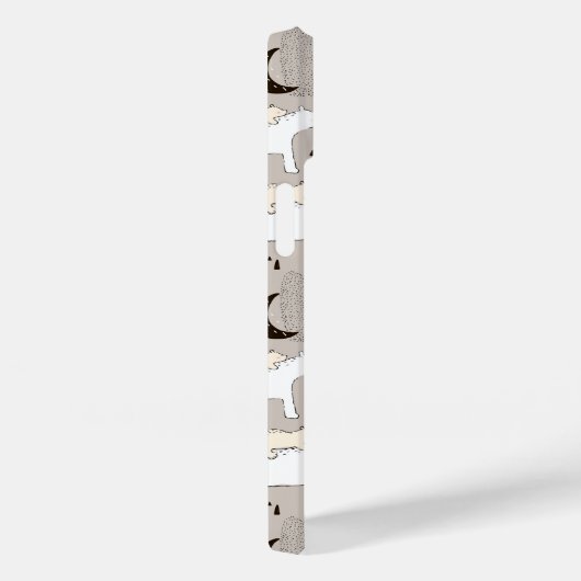 Cute Doodle Woodland Beer Pattern Case-Mate iPhone Case (Achterkant / Rechts)