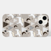 Cute Doodle Woodland Beer Pattern Case-Mate iPhone Case (Achterkant (horizontaal))