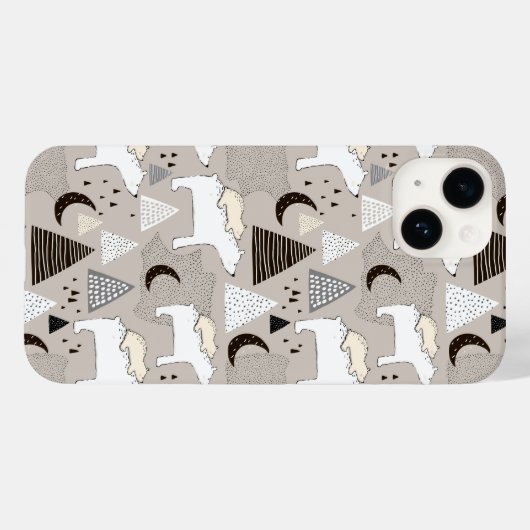 Cute Doodle Woodland Beer Pattern Case-Mate iPhone Case (Achterkant (horizontaal))