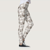 Cute Doodle Woodland Beer Pattern Leggings (Rechts)