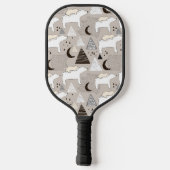 Cute Doodle Woodland Beer Pattern Pickleball Paddle (Achterkant)