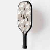 Cute Doodle Woodland Beer Pattern Pickleball Paddle (Links)