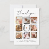 Cute Doodles Multi Foto Bedankt Baby Shower (Voorkant)