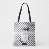 Cute Dotty Cats in Love Personated Draagtas (Voorkant)