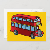Cute Double Decker Bus Briefkaart (Voorkant / Achterkant)