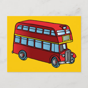 Cute Double Decker Bus Briefkaart