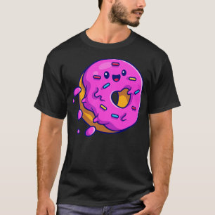 Cute Doughnut Flying Cartoon T-shirt
