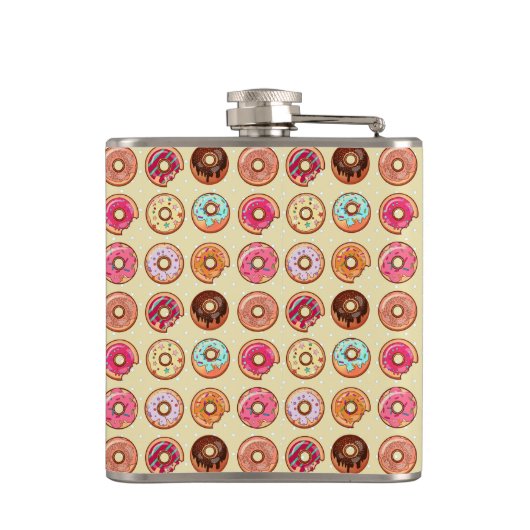 Cute Doughnut Pattern Heupfles (Achterkant)