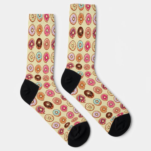 Cute Doughnut Pattern Sokken (Rechts)