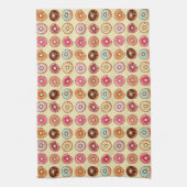 Cute Doughnut Pattern Theedoek (Verticaal)