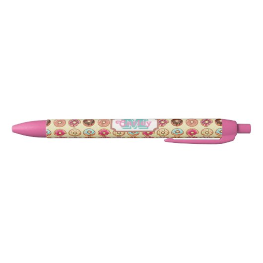 Cute Doughnut Pattern Zwarte Inkt Pen (Bodem)