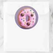 Cute Doughnut Ronde Sticker (Tas)