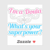 Cute Doula Superheld Sticker (Vel)