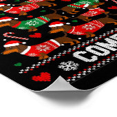 Cute Doxie Christmas Saying Funny Wiener Dog Humor Poster (Hoek)