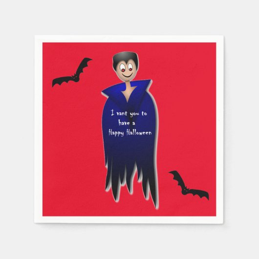 Cute Dracula Halloween Servet (Voorkant)