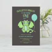 Cute Dragon 1er Invitation anniversaire (Debout devant)