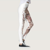 "Cute Dragon Blooms : Leggings de tatouage Floral" (Droite)