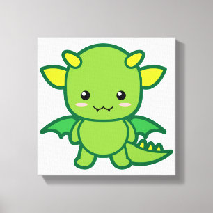 Cute Dragon Canvas Afdruk