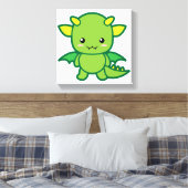 Cute Dragon Canvas Afdruk (Insitu (Slaapkamer))