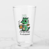 Cute Dragon Drinking Beer Glas (Voorkant)