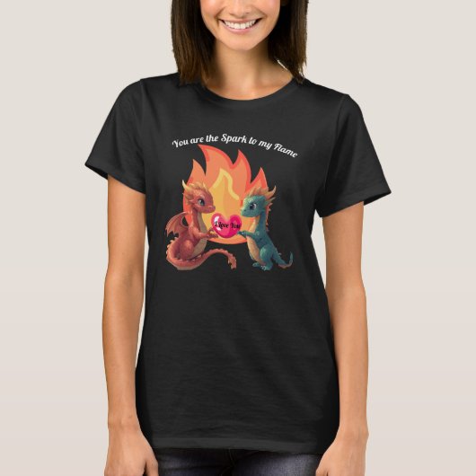 Cute Dragon Love T-Shirt (Devant)