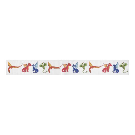Cute Dragon Ribbon Grosgrain Lint (Voorkant)