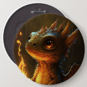 Cute Dragon Ronde Button 6,0 Cm (Voorkant /achterkant)