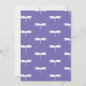 Cute Dragonflies Paars Wit Baby shower Kaart (Achterkant)