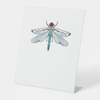Cute Dragonflies T-Shirt Reclamebord Met Voetstuk