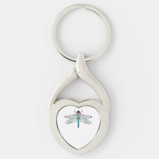 Cute Dragonflies T-Shirt Sleutelhanger (Voorkant)