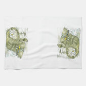 Cute Dragonfly & Lilly Pad Kitchen Cloth Theedoek (Horizontaal)