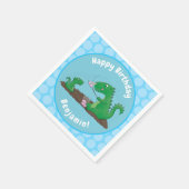 Cute dragons roasting marshmallows cartoon servet (Hoek)