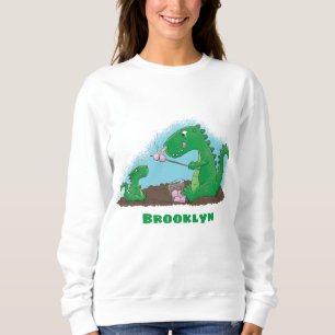 Cute dragons roasting marshmallows cartoon trui