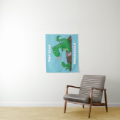 Cute dragons roasting marshmallows cartoon wandkleed (In situ)