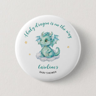 Cute Draken Baby Shower Ronde Button 5,7 Cm