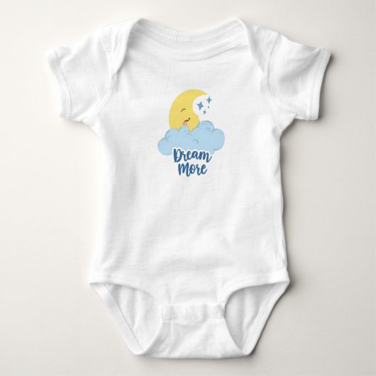 Cute "Dream More" Nursery Quote Romper (Voorkant)